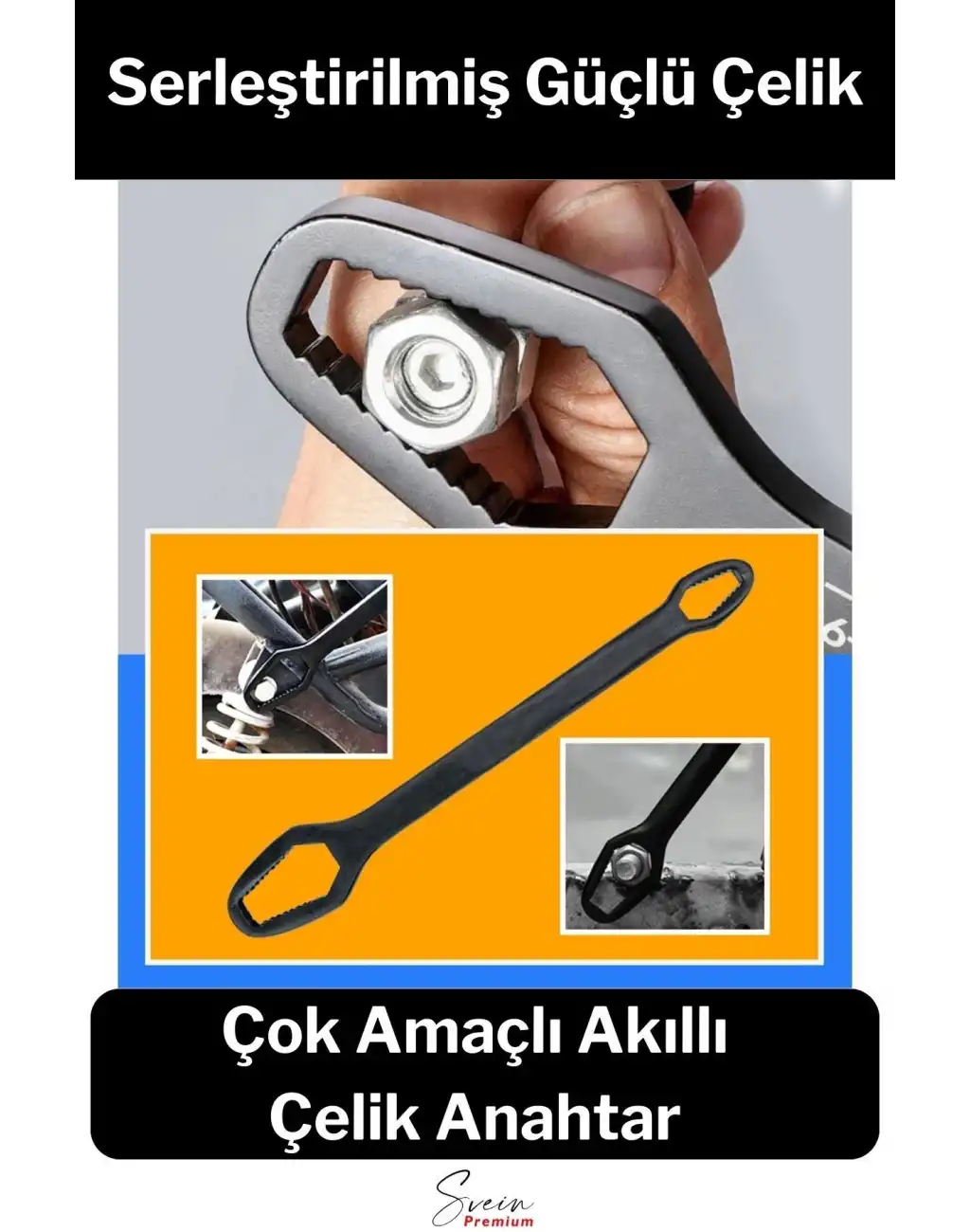 Çoklu Tamir Akıllı Montaj Anahtar Sertleştirilmiş Nano İngiliz Çelik Ergonomik Saplı Güçlü M8 - M22