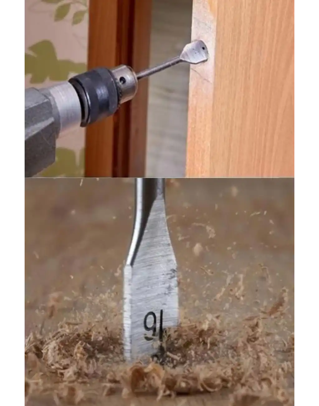 Dayanıklı Yassı Yaprak Matkap Ucu Seti 6lı Profesyonel Tahta Ahşap Oyma Delik Delme Freze Takımı