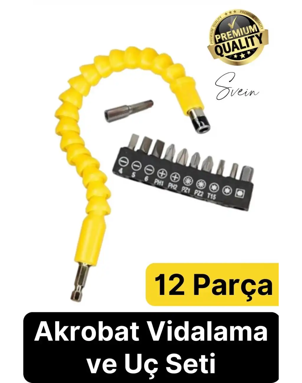 Esnek Matkap Ucu Şaft Uzatma Aparatı Bits Bükülebilir Akrobat Tornavida Vidalama Eklentisi 300 mm