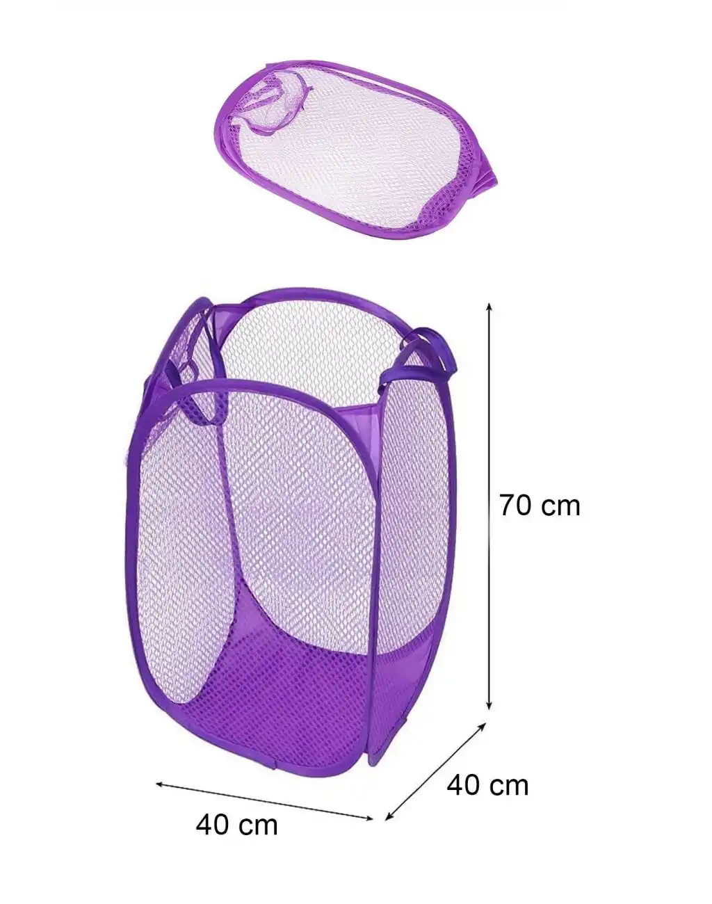 Çok Amaçlı Oyuncak ve Çamaşır Saklama Selesi Katlanabilir Çok Renkli Fileli Eşya İstifleme Sepeti