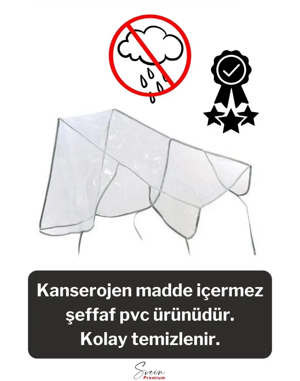 Premium Bebek Arabası Puset Şeffaf Yağmurluk Rüzgar Engelleyici Koruyucu Muşamba Örtü Dayanıklı