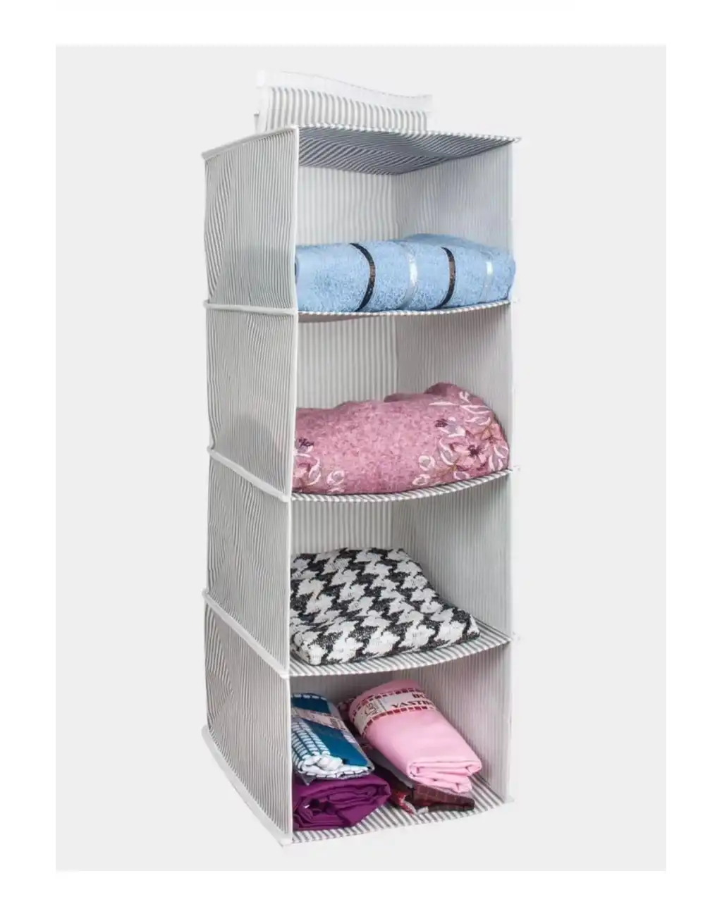 Premium Katlanabilir 4 Bölmeli Dolap içi Düzenleyici Geniş Pratik Çok Amaçlı Yırtılmaz Dayanıklı