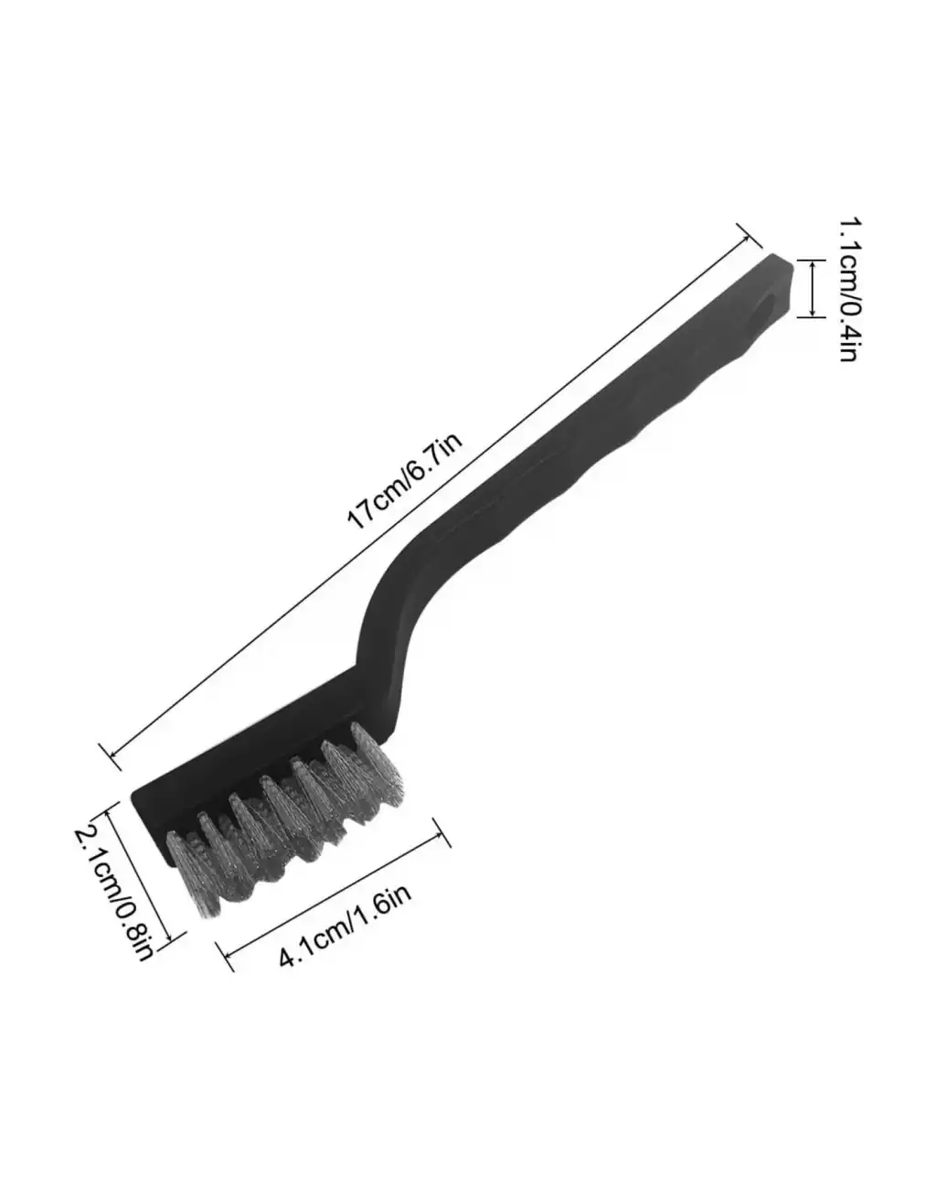 3lü Çelik Pirinç Naylon Fırça Seti Mini Detay Temizleme Paslanmaz Plastik Saplı Cüruf Pas Toz