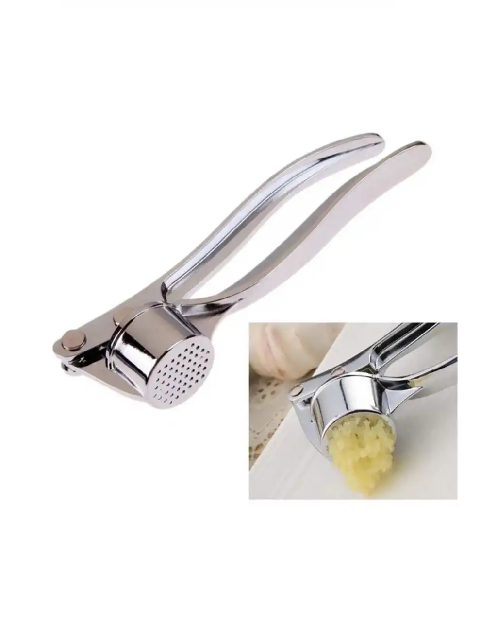 Dayanıklı Paslanmaz Çelik Sarımsak Ezici Pratik Pres Ezeceği Ergonomik Saplı Pense Model