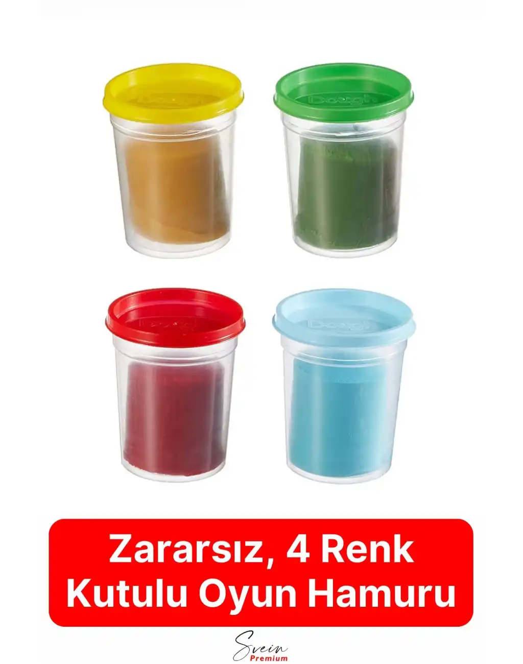 Eğitici Yaratıcı 4x120 gr Play Dough Zararsız Çocuklar İçin Güvenli Eğlenceli Oyun Hamuru Seti