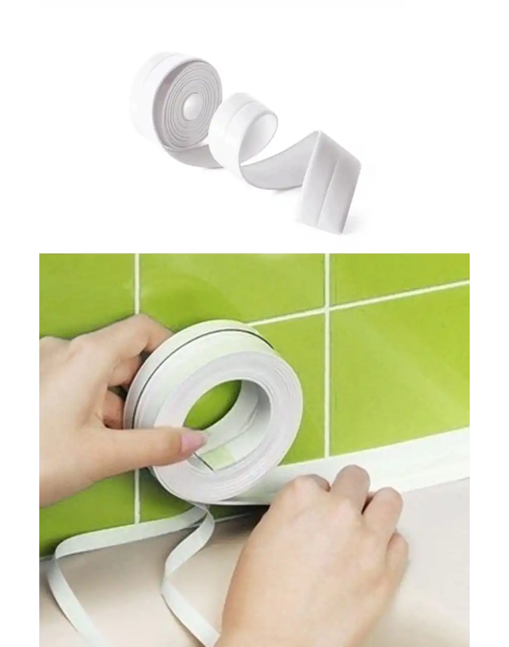 Su Sızdırmaz Geçirmez Lavabo Tezgah Küvet Duş Banyo Mutfak Pencere İzolasyon Şerit Bant 3,2 m x 38mm