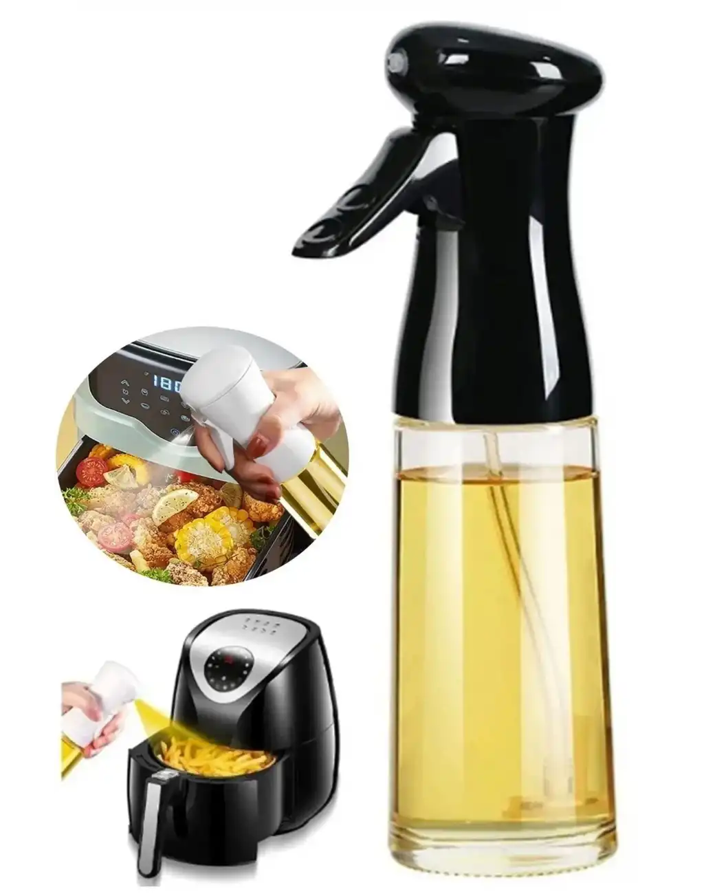 Pratik A Kalite Akıtmaz Damlatmaz Pişirme İçin Yağ Püskürtücü Sprey Yağdanlık 100 ml