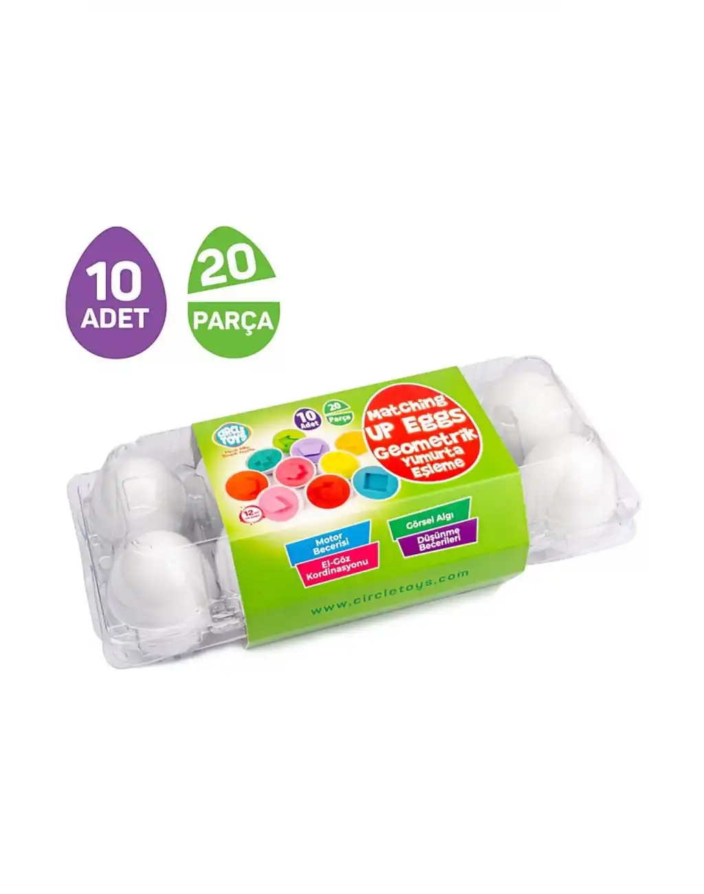10lu Geometrik Yumurta Eşleme Oyunu Şekilli Eğitici Öğretici Motor Gelişim Görsel Algı Oyuncak Toys