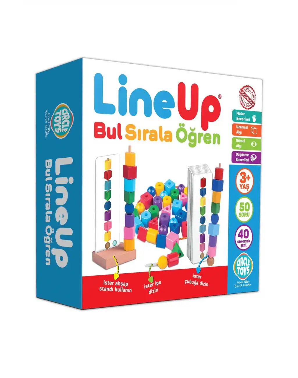 Bul Sırala Öğren Line Up Motor Beceri Uzamsal ve Görsel Algı Düşünme Becerisi Geliştirme Çocuk Oyunu