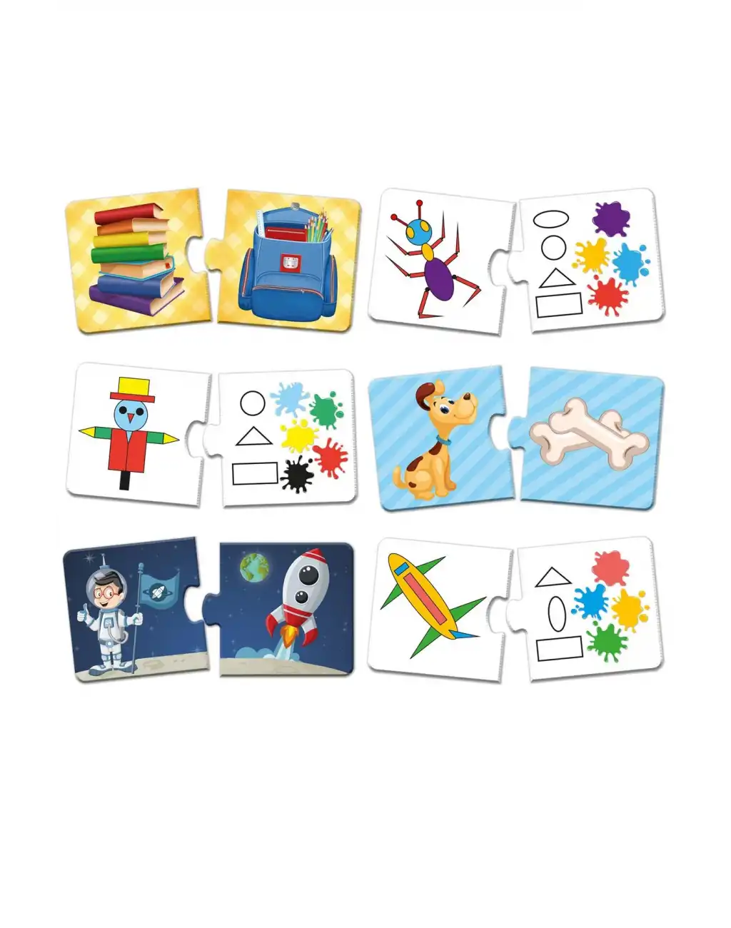 Connect Puzzle Bağlantı Kurma 96 Görsel Yapboz Eğitici Kartlar Görsel Zeka Algı Gelişim Dikkat Oyunu