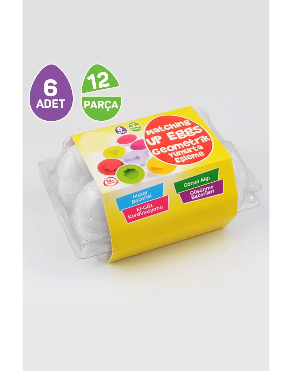 6lı Geometrik Yumurta Eşleme Oyunu Şekilli Eğitici Öğretici Motor Gelişim Görsel Algı Oyuncak Toys