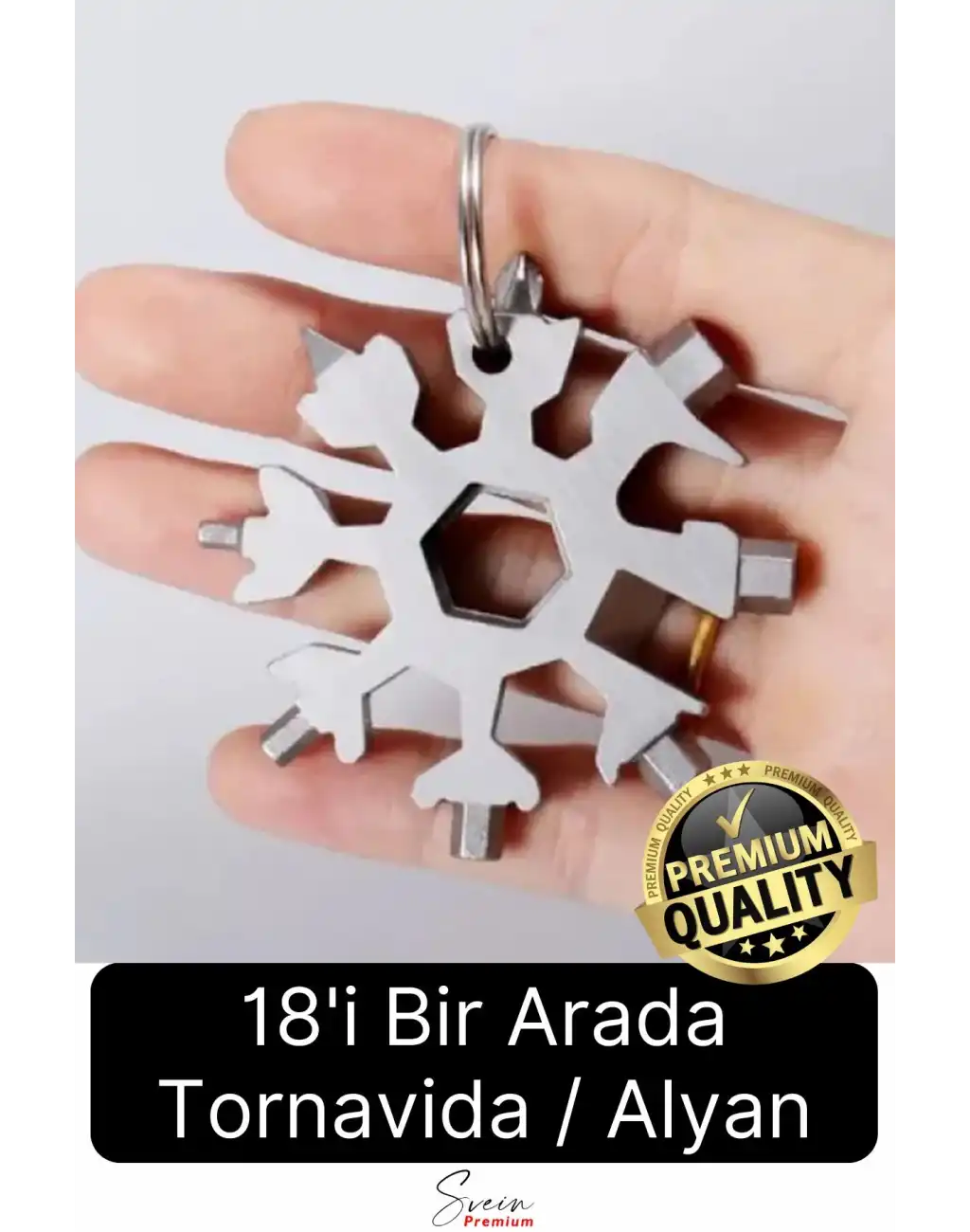 Çok Amaçlı Metal Kar Tanesi Tornavida Seti Taşınabilir Pratik Alyan Takımı 18 in 1 Anahtarlık Açıcı