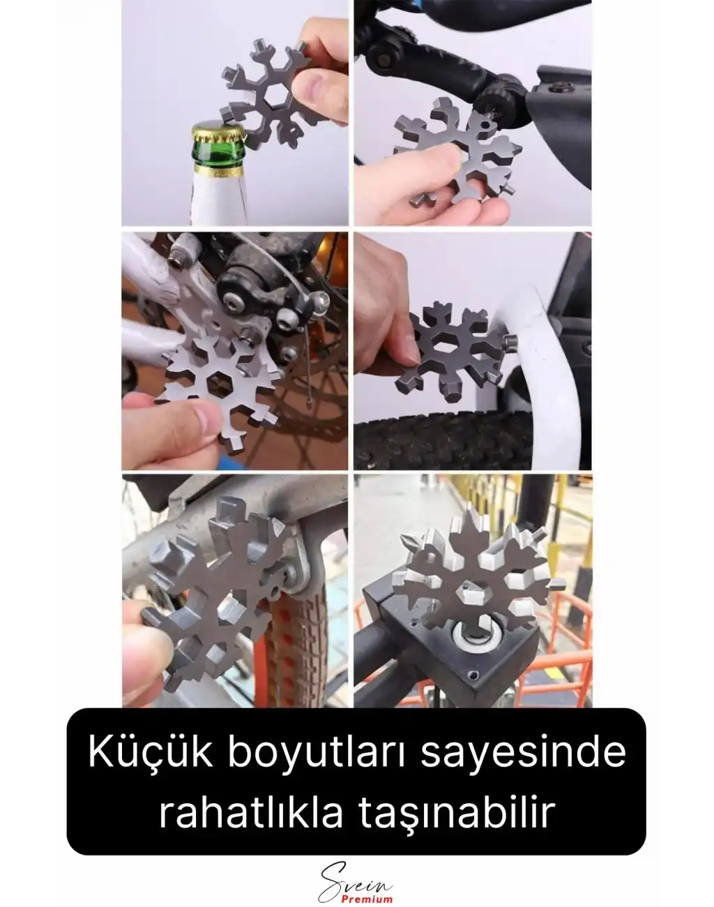Çok Amaçlı Metal Kar Tanesi Tornavida Seti Taşınabilir Pratik Alyan Takımı 18 in 1 Anahtarlık Açıcı