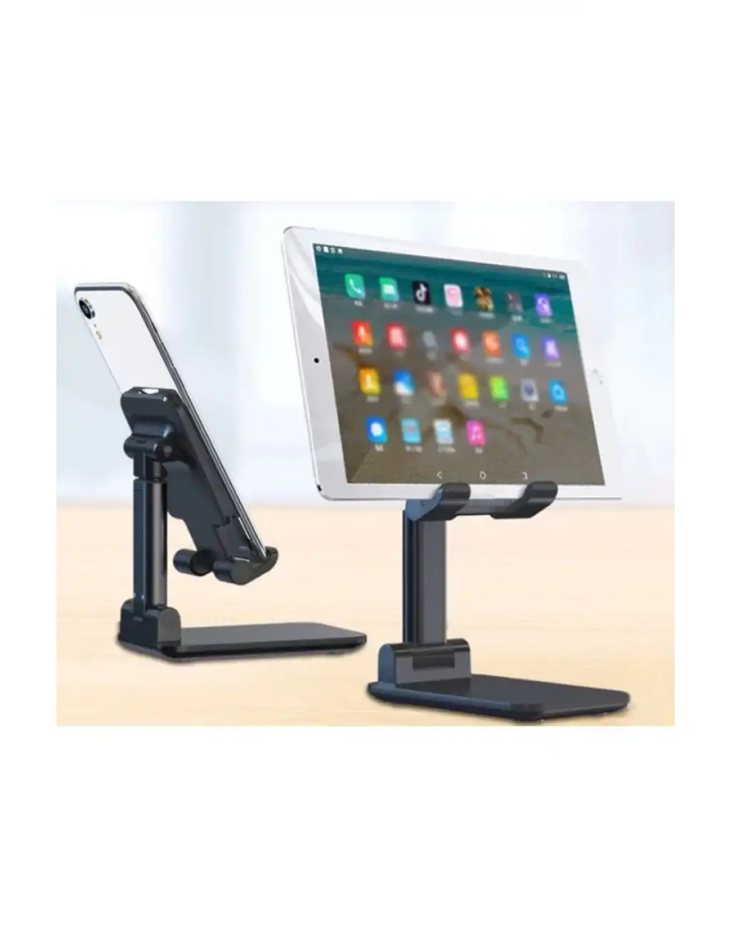 Katlanabilir Masaüstü Tablet ve Telefon Tutucu Stand Uzayabilen Kademeli Katlanır Pratik Portatif
