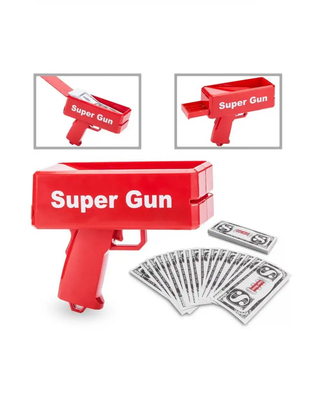 Parti Düğün Nişan Kına Doğum Günü Eğlence Aleti Para Saçma Tabancası Super Money Gun Püskürtme