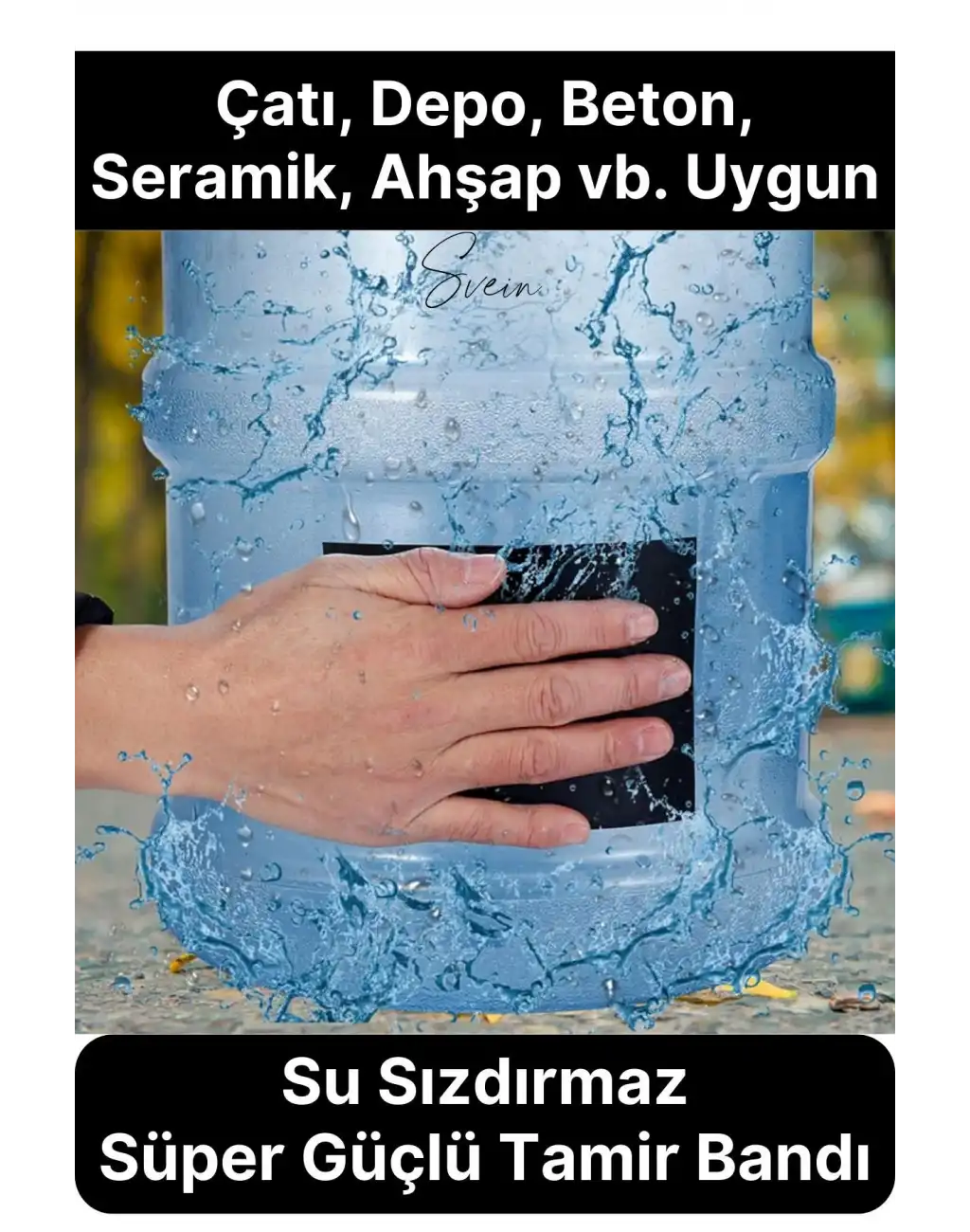 Süper Güçlü Su Geçirmez Sızdırmazlık Bandı Yama Bant Su Borusu Tamir Durdurma 72 mm x 1,2 mt
