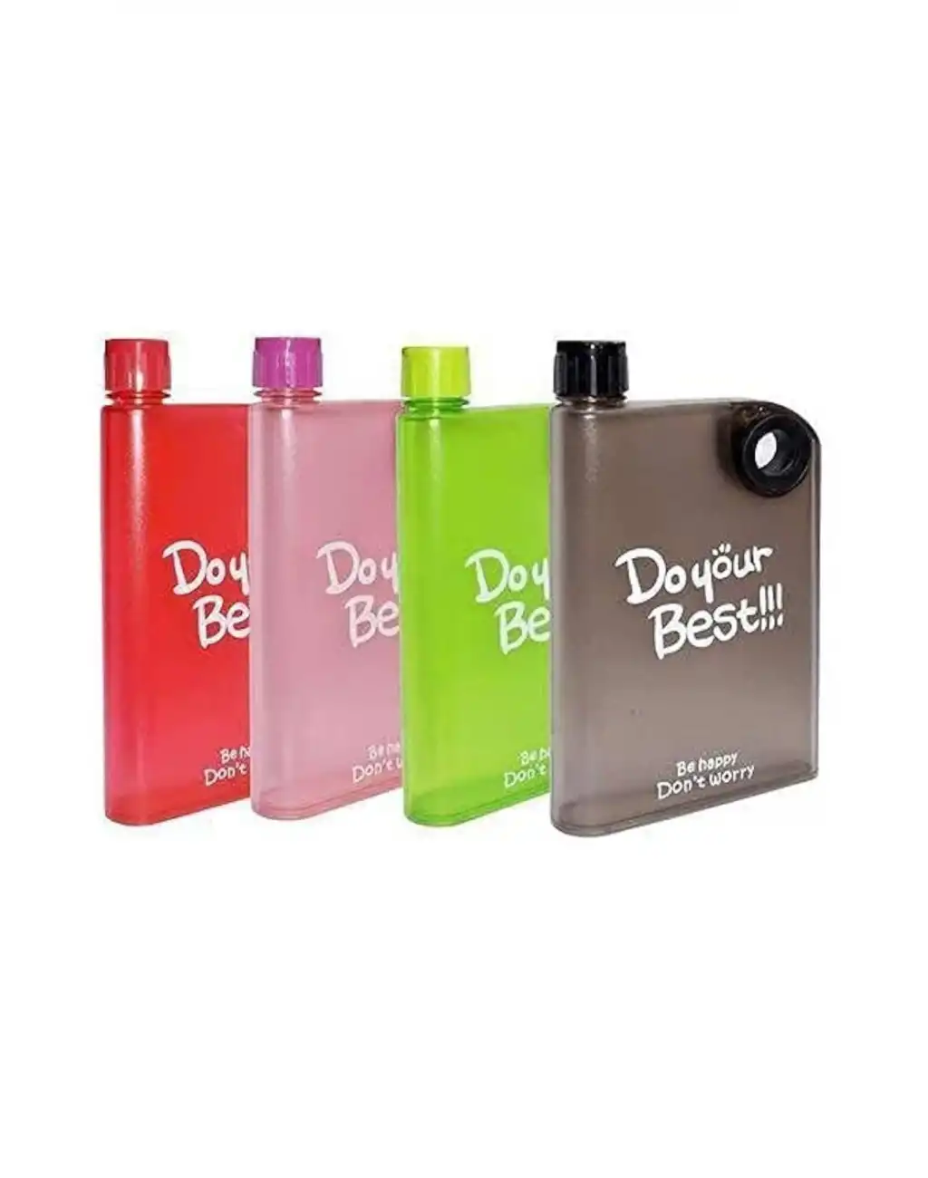 Özel Tasarım Ergonomik Çantada Taşınabilir Renkli Şeffaf Okul İş Notebook Su Şişesi Matara 380 ml