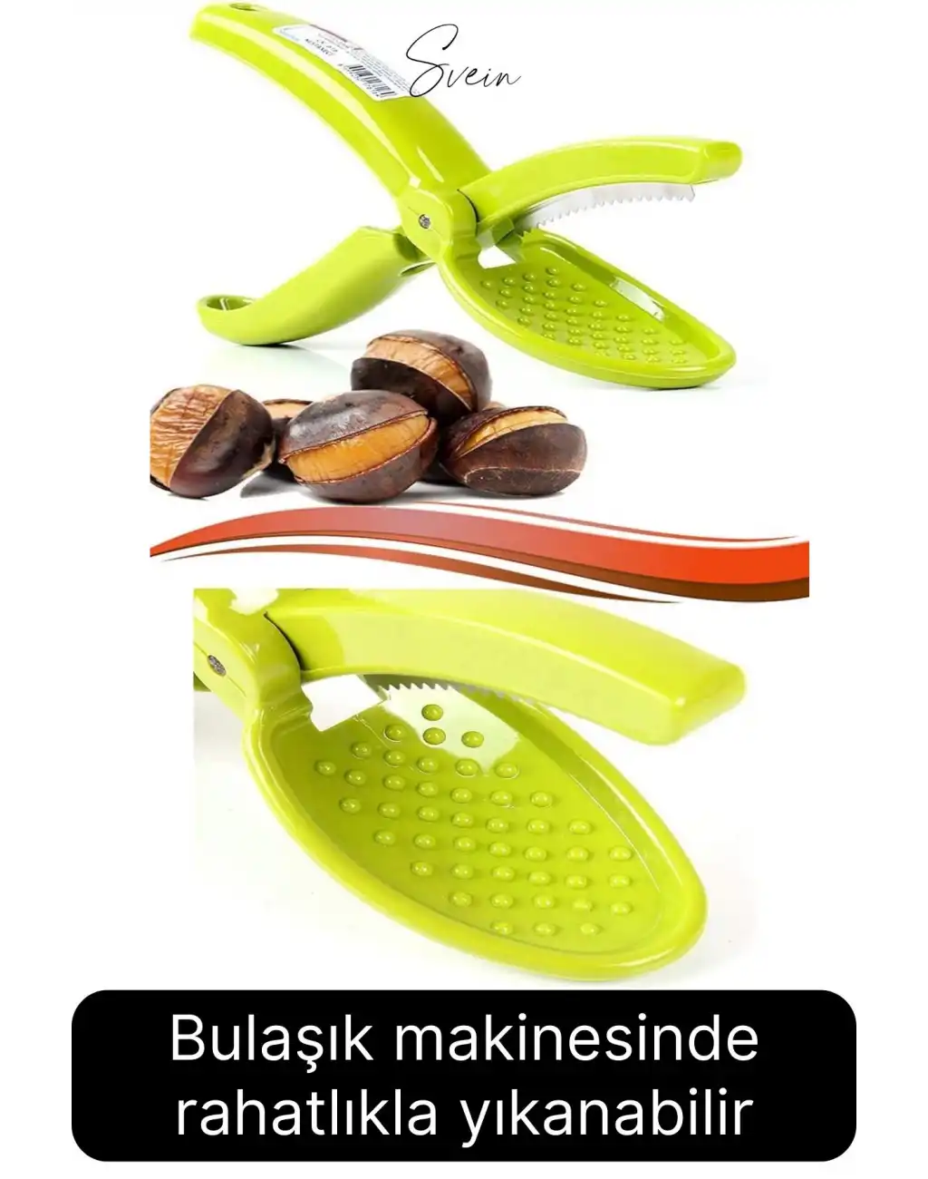 Pratik Kestane Çizici Kesici Metal Bıçaklı Plastik Saplı Kolay Kullanım Mutfak Aleti Chestnut Cutter