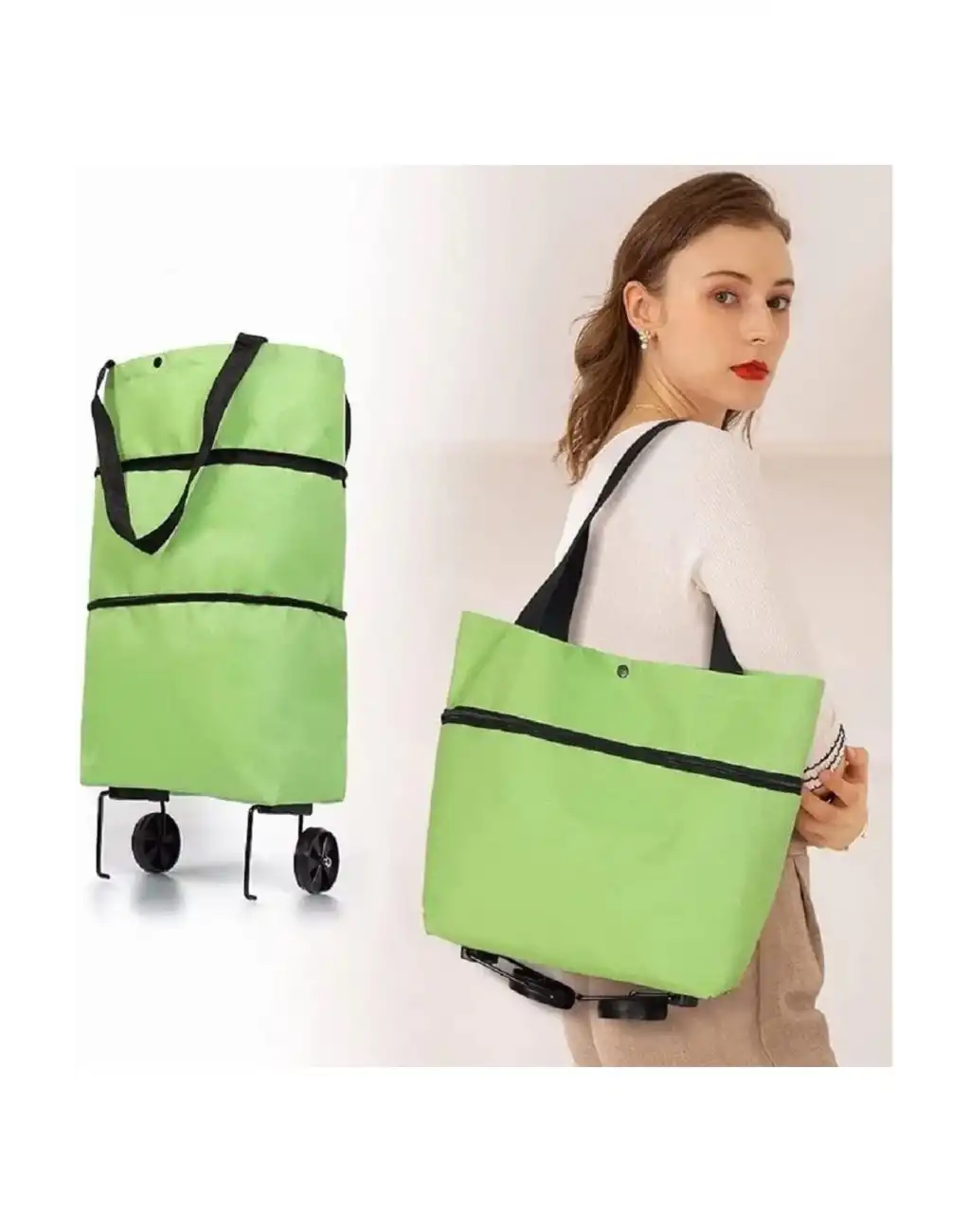 Çok Amaçlı Pratik Katlanabilir Alışveriş Pazar Market Arabası Çantası Tekerlekli Kolay Dönüşen Büyük