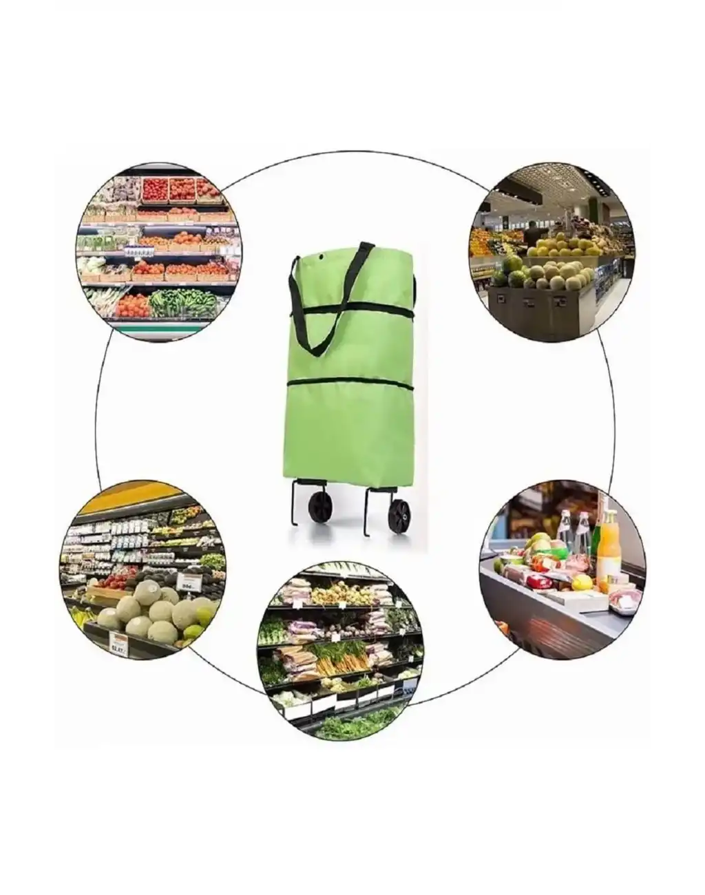 Çok Amaçlı Pratik Katlanabilir Alışveriş Pazar Market Arabası Çantası Tekerlekli Kolay Dönüşen Büyük