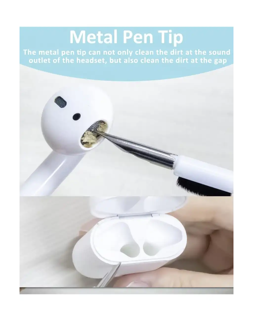 Airpods Pro Uyumlu Çok Fonksiyonlu Bluetooth Kulakiçi Kulaklık Telefon Temizleme Kalemi Yumuşak