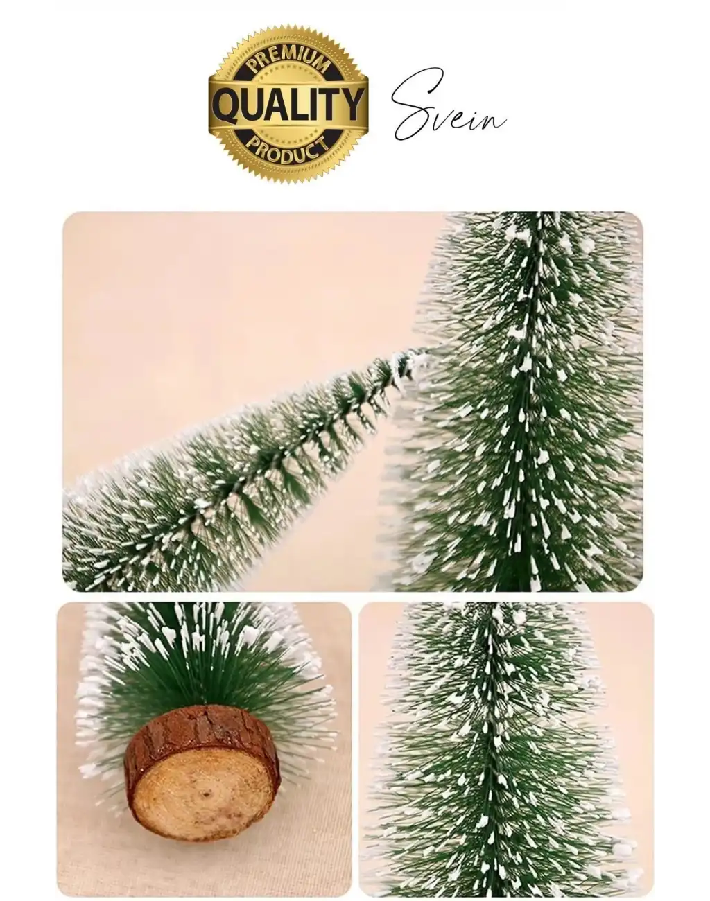 3 Boy Mini Çam Ağacı Masaüstü Minyatür Dekorasyon Süs Kar Yeni Yıl Noel Yapay Sedir Ağacı Seti Küçük