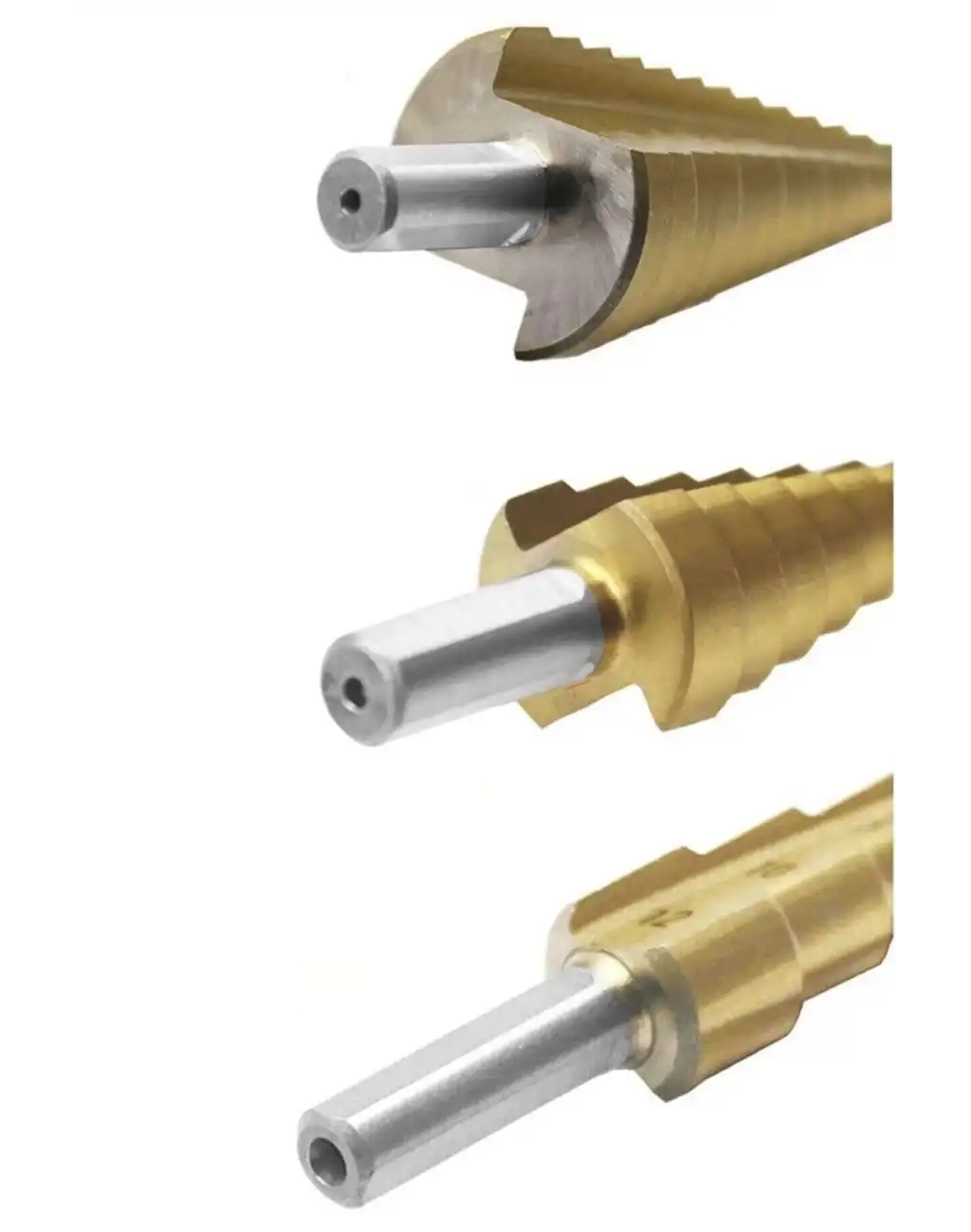 3lü Kademeli Yüksek Hız Çeliği Paslanmaz Delme Matkap Ucu Sac Delme Seti HSS Sağlam A Kalite Uç