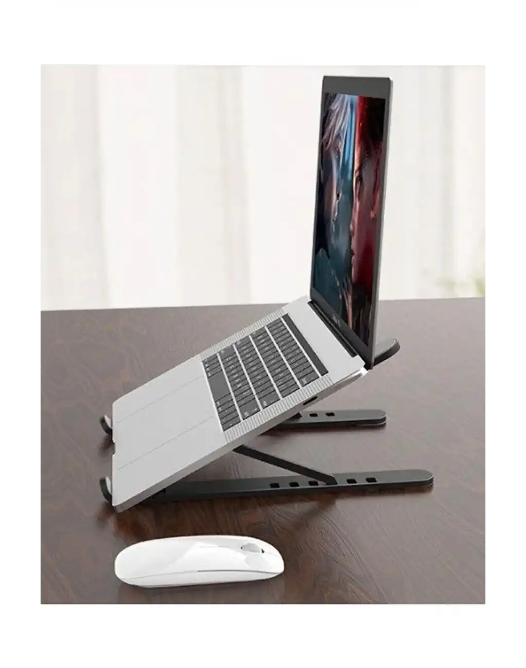 Taşınabilir Katlanır Kaymaz Ayarlı Plastik Notebook Dizüstü Bilgisayar Yükseltici Laptop Standı