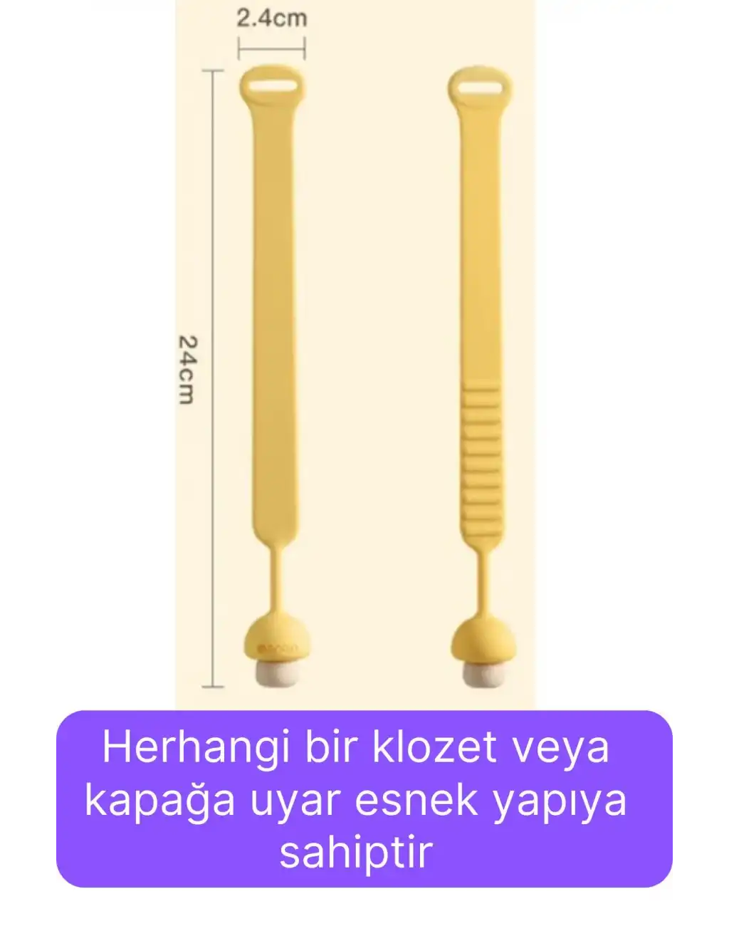 2 Adet Klozet Kapağı Kaldırma Hijyen Aparatı Tutucu Mantar Tasarım Silikon Esnek Pratik Banyo İçin