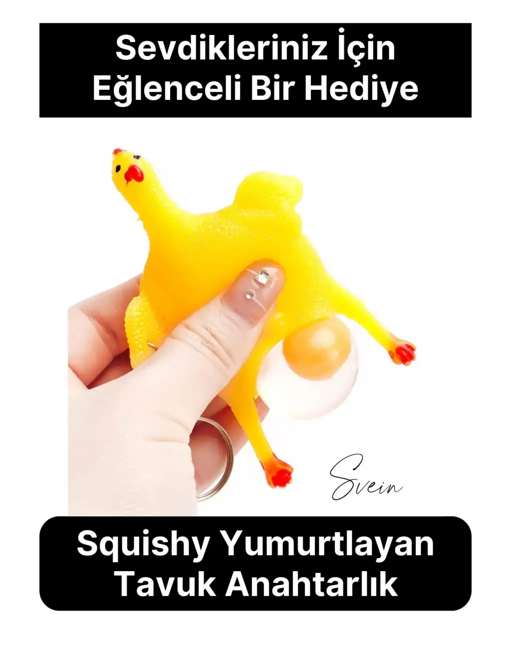 Squishy Yumurtlayan Tavuk Anahtarlık Civciv İlginç Komik Sevmli Aksesuar Hediye Oyuncak Arkadaşa