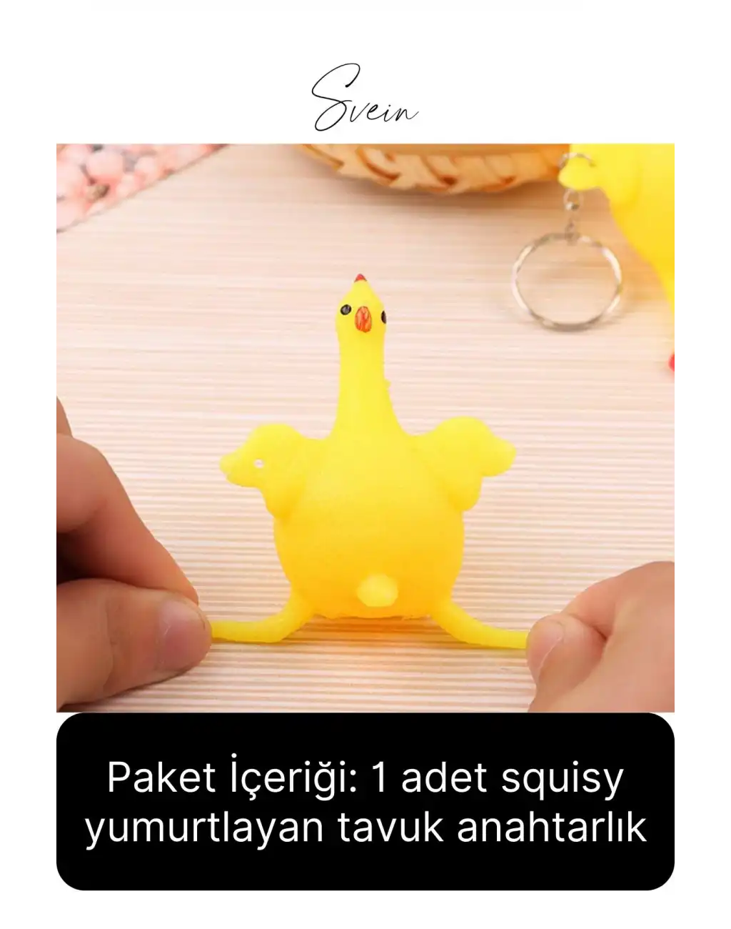 Squishy Yumurtlayan Tavuk Anahtarlık Civciv İlginç Komik Sevmli Aksesuar Hediye Oyuncak Arkadaşa