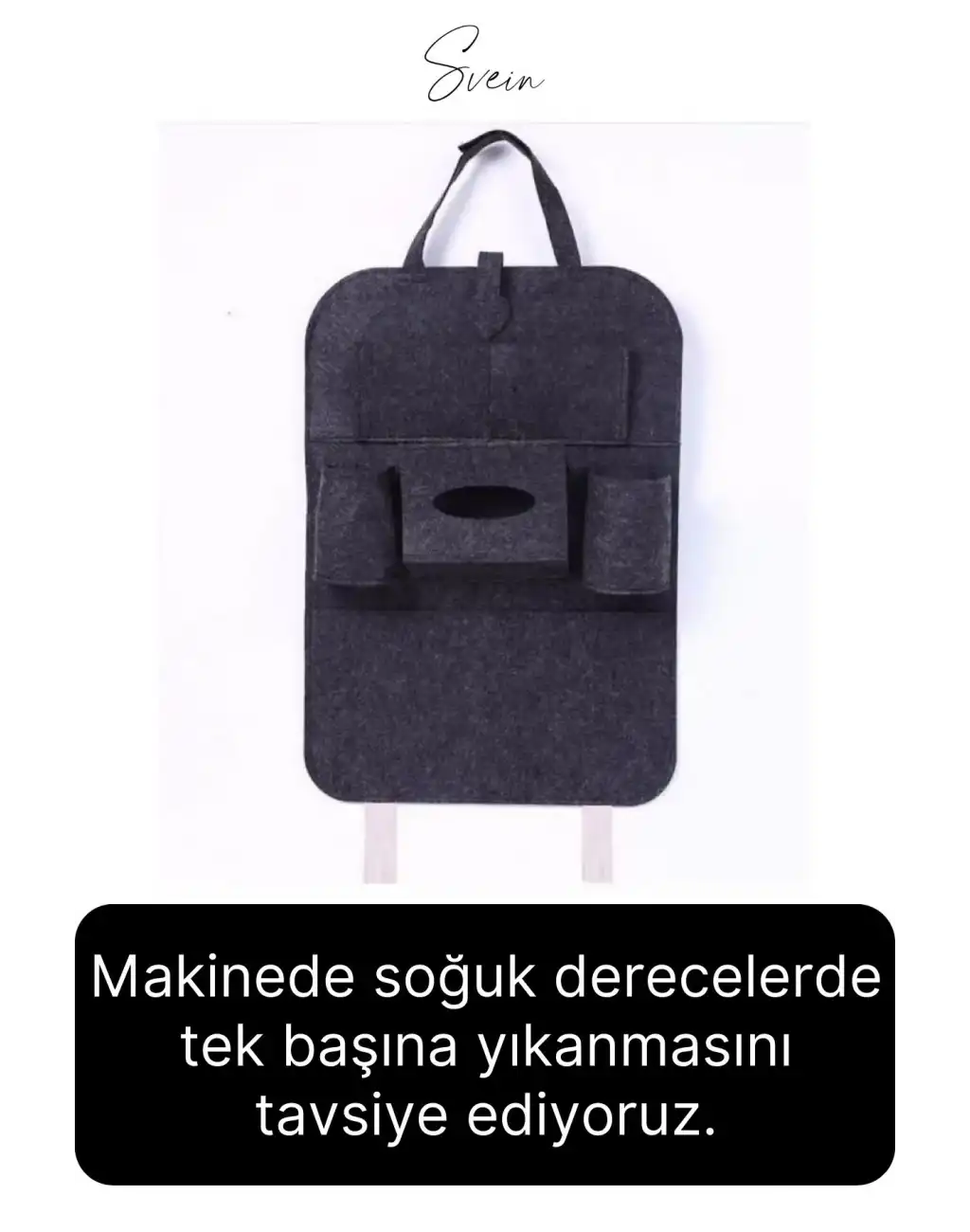 Oto Koltuk Arkası Organizer Düzenleme Çok Gözlü İstifleme Depolama Oto Kılıf Keçe Dayanıklı Cepli