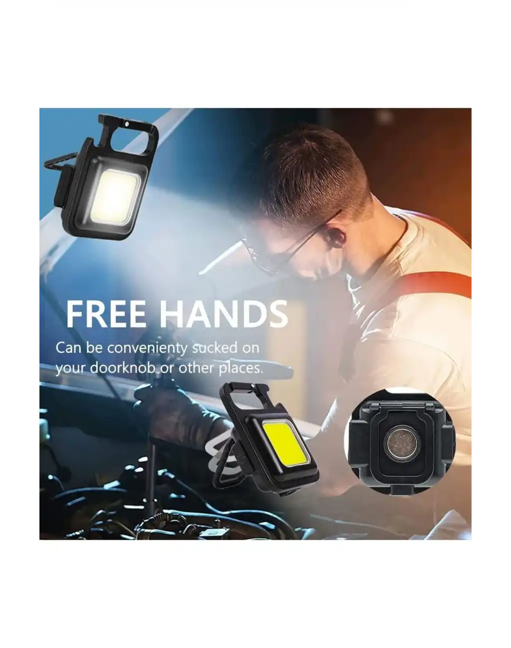 Premium Mini LED Anahtarlık 1000 Lümen El Feneri Usb Şarjlı Taşınabilir Metal Kamp Seyahat İçin