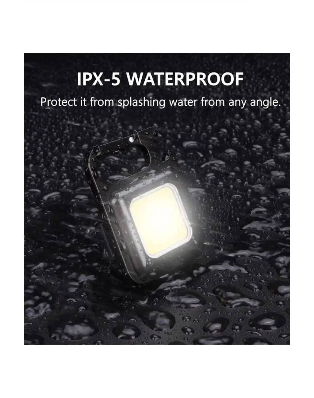 Premium Mini LED Anahtarlık 1000 Lümen El Feneri Usb Şarjlı Taşınabilir Metal Kamp Seyahat İçin