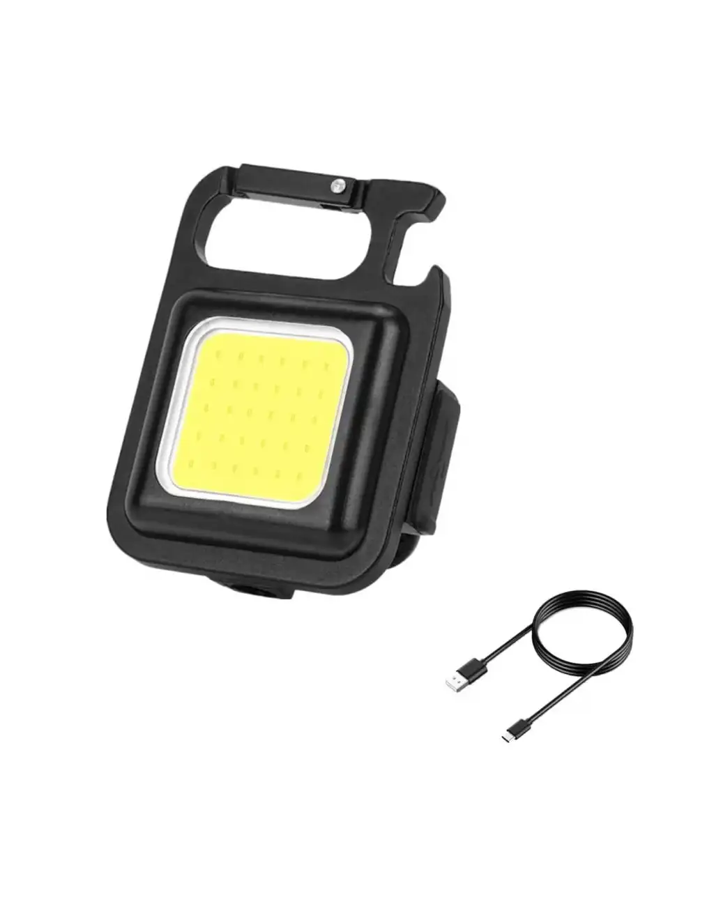 Premium Mini LED Anahtarlık 1000 Lümen El Feneri Usb Şarjlı Taşınabilir Metal Kamp Seyahat İçin