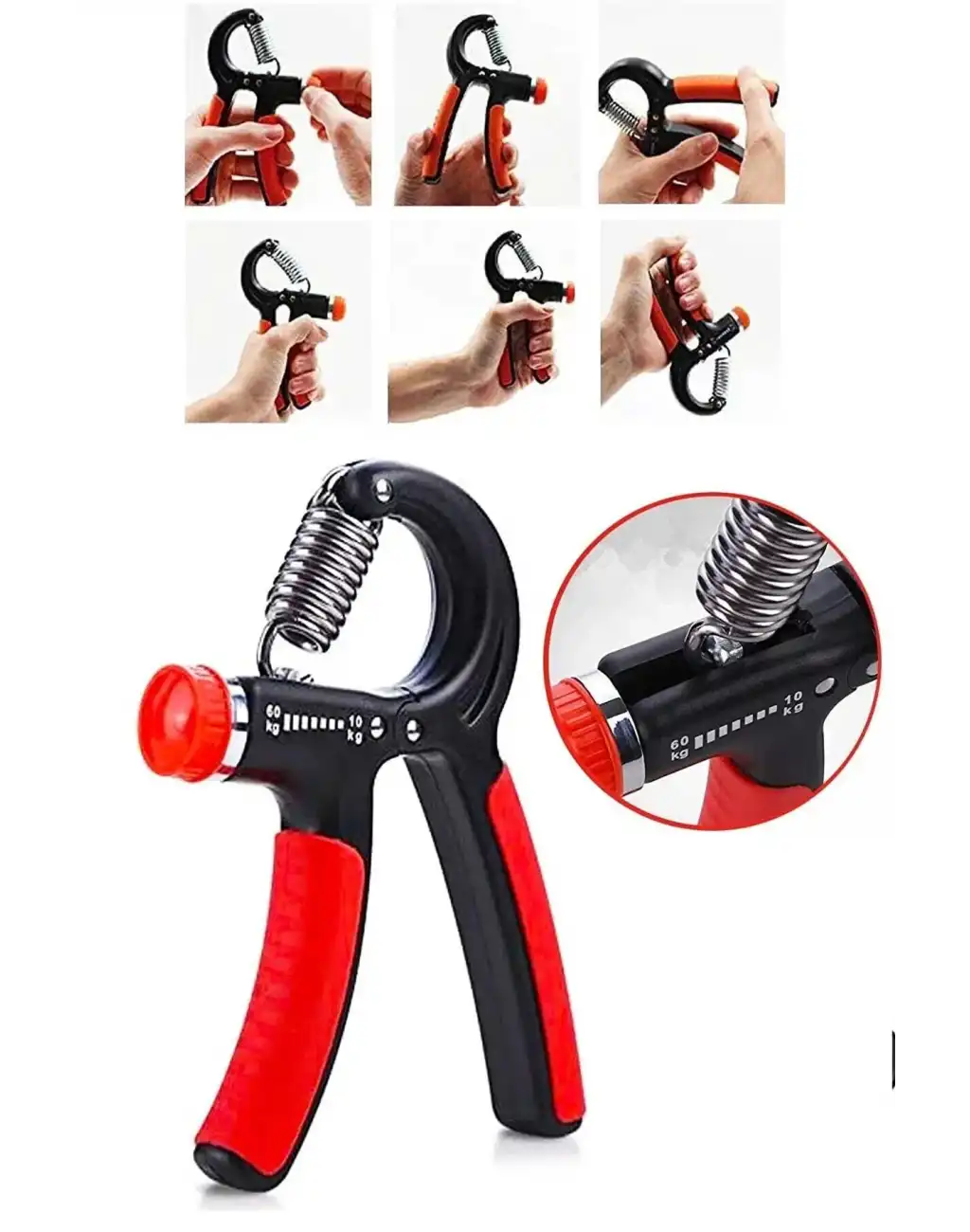 2li Ayarlanabilir El Yayı Kol Bilek Kası Parmak Güçlendirme Egzersiz Spor Aleti Direnç Yayı 5-60 Kg