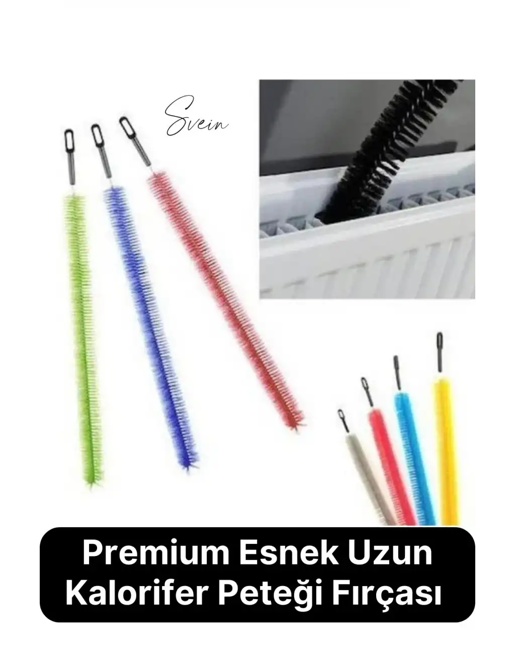 Pratik Esnek Bükülebilir Ergonomik Kalorifer Peteği Motor Dolap Altı Temizleme Fırçası