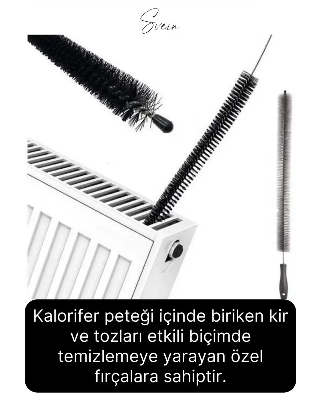 Pratik Esnek Bükülebilir Ergonomik Kalorifer Peteği Motor Dolap Altı Temizleme Fırçası