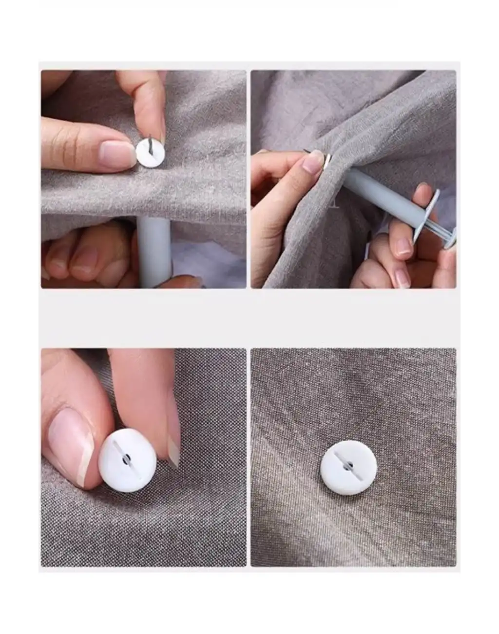 Pratik Yorgan ve Nevresim Kılıfı Sabitleme Aparatı Tutucu İğnesi Yastık Yatak Örtüsü Klipsi Seti