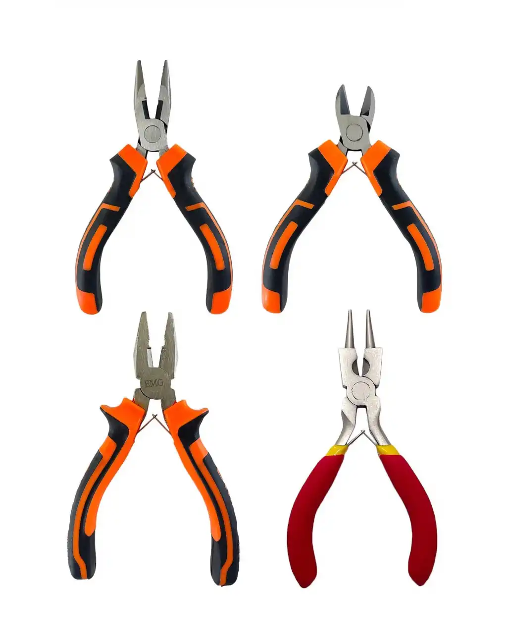 Premium Mini 4lü Karga Burun Yan Keski Kıvırma Pense Seti Hobi Bijuteri Takı Yapım El Aleti Çelik