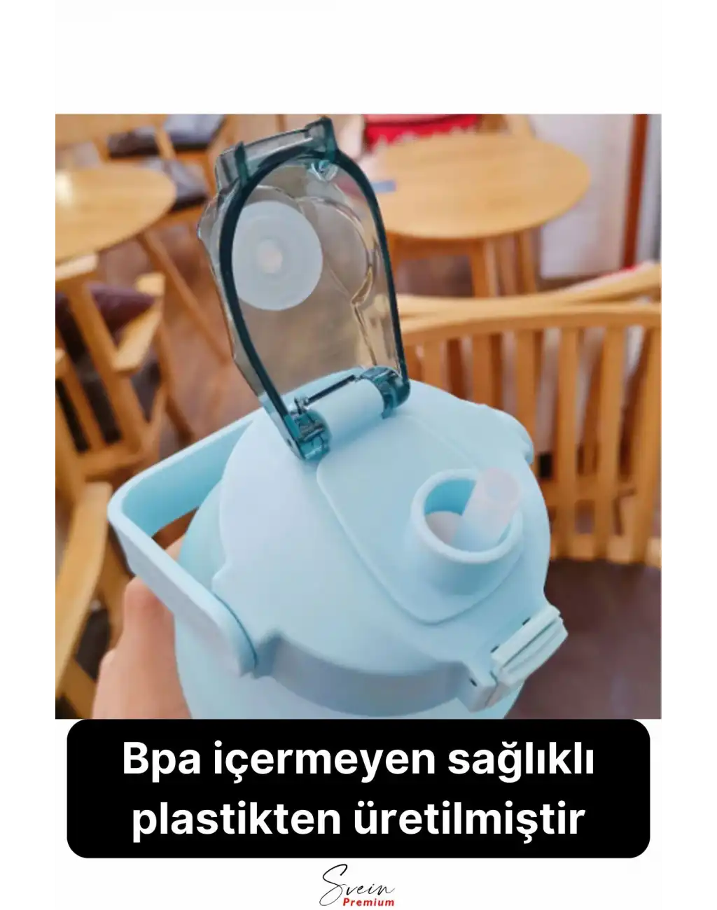2li Pipetli Sızdırmaz Bpa free Motivasyon Sporcu Suluk Matara Günlük Su Şişesi 2 lt 900 ml