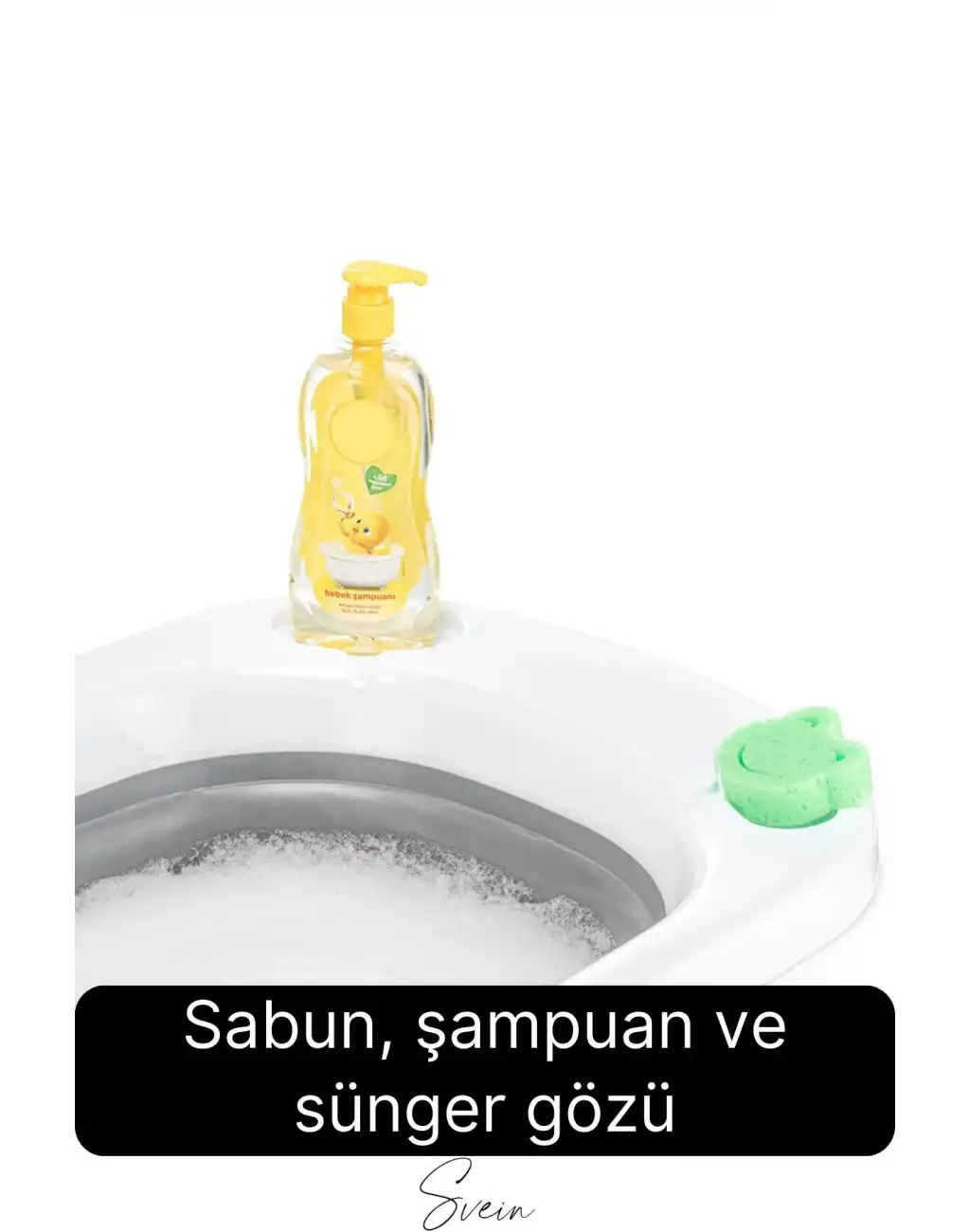 Premium Pratik Katlanır Yer Kaplamaz Ayaklı Bebek Yıkama Banyo Küvet Duş Kova Maşrapa Koçero Seti