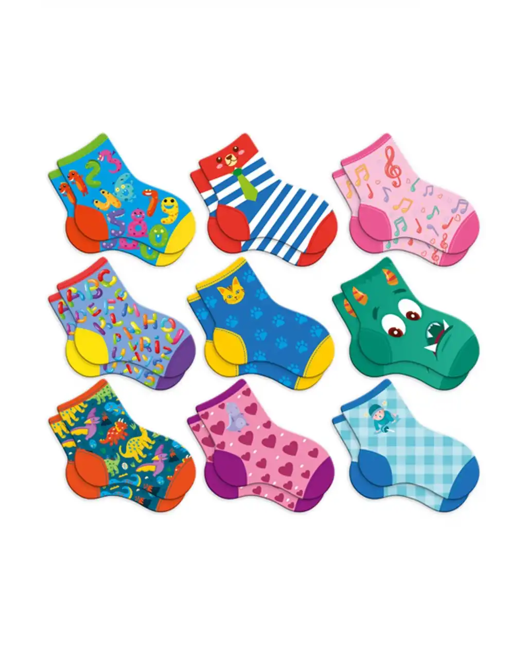 Kayıp Çoraplar Eşleştirme Beceri Zeka Geliştirme El Göz Algı Koordinasyon Okul Öncesi Kutulu Oyunu