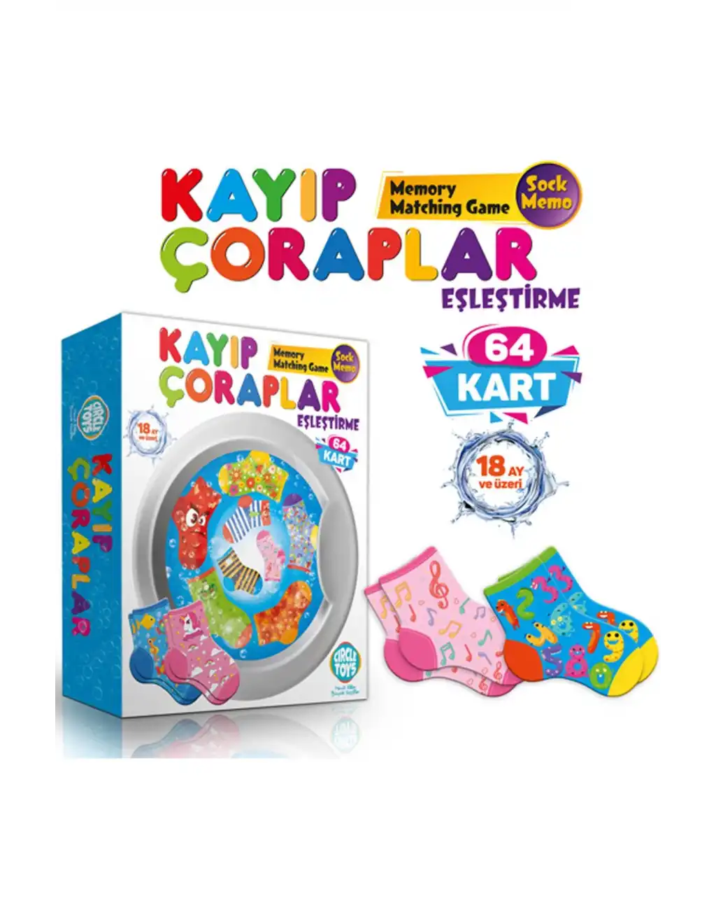 Kayıp Çoraplar Eşleştirme Beceri Zeka Geliştirme El Göz Algı Koordinasyon Okul Öncesi Kutulu Oyunu