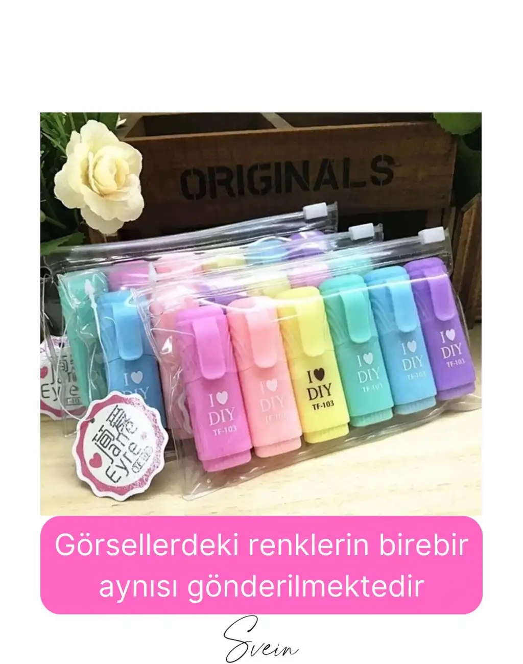 6lı Mini Pastel Renkli Düz Fosforlu İşaretleme Kalemi Öğrenci Sevimli Kılıflı Okul Çocuk Boya Seti