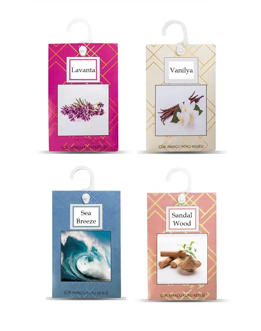 4lü Dolap İçi Ayakkabılık Çekmece Kokusu Banyo Oda Kötü Koku Torbası Önleyici Kese Ferah Parfüm