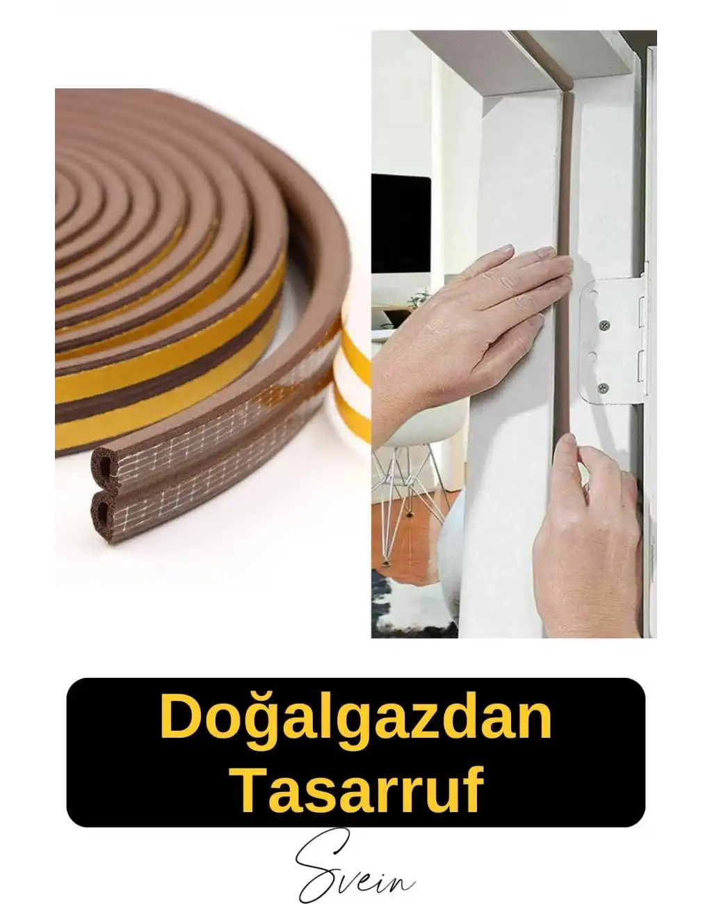#KapıPencereFitil Pvc Doğrama Pencere Fitili İzolasyon Bandı Kendinden Yapışkanlı Kahve Kauçuk Yalıtım Bant 2x10=20 Mt