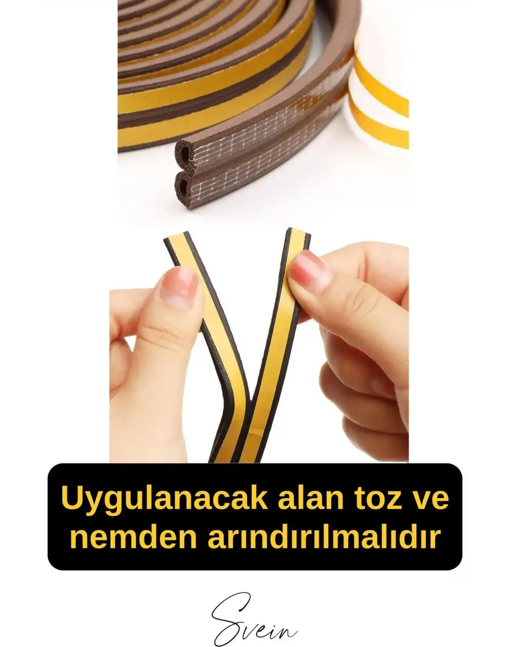 #KapıPencereFitil Pvc Doğrama Pencere Fitili İzolasyon Bandı Kendinden Yapışkanlı Kahve Kauçuk Yalıtım Bant 2x10=20 Mt