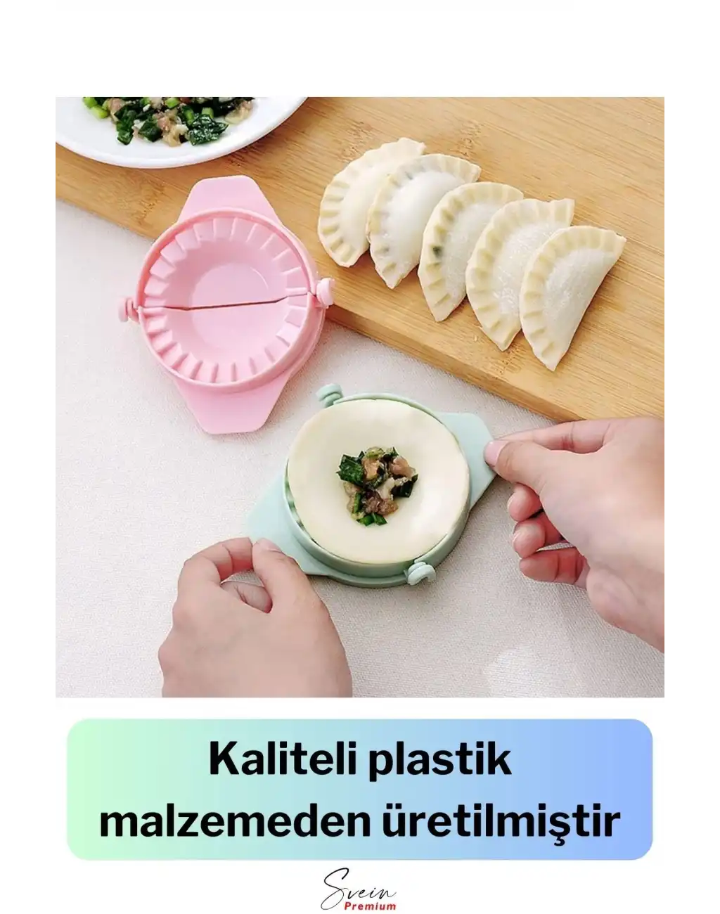 Premium 3 Boy Ravioli, Mantı, Kurabiye, Poğaça, Çi Börek ve Hamur Kalıbı Aparatı Pratik Şekil Verme