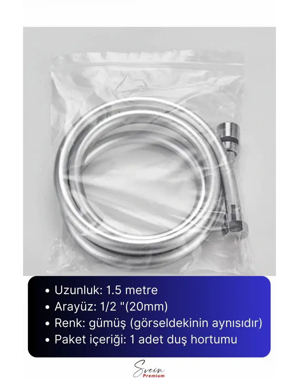 360 Derece Yüksek Kalite Esnek Kırılmaz Çatlamaz Paslanmaz Sızdırmaz Banyo Duş Musluk Hortum 1,5 mt